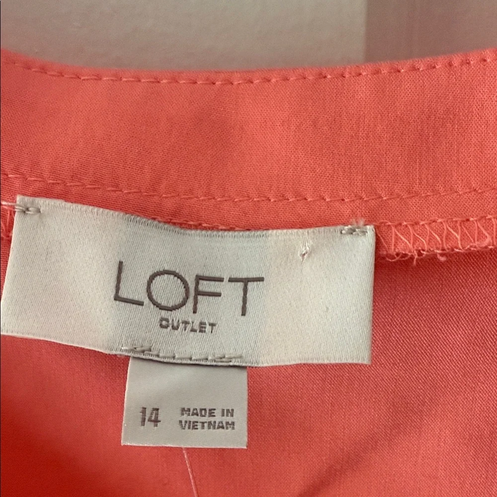 LOFT Vibrant Coral Dress - Picture 3 of 4